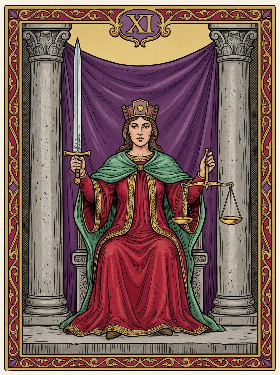 A Justiça no Tarot — significado no amor, carreira e conselho