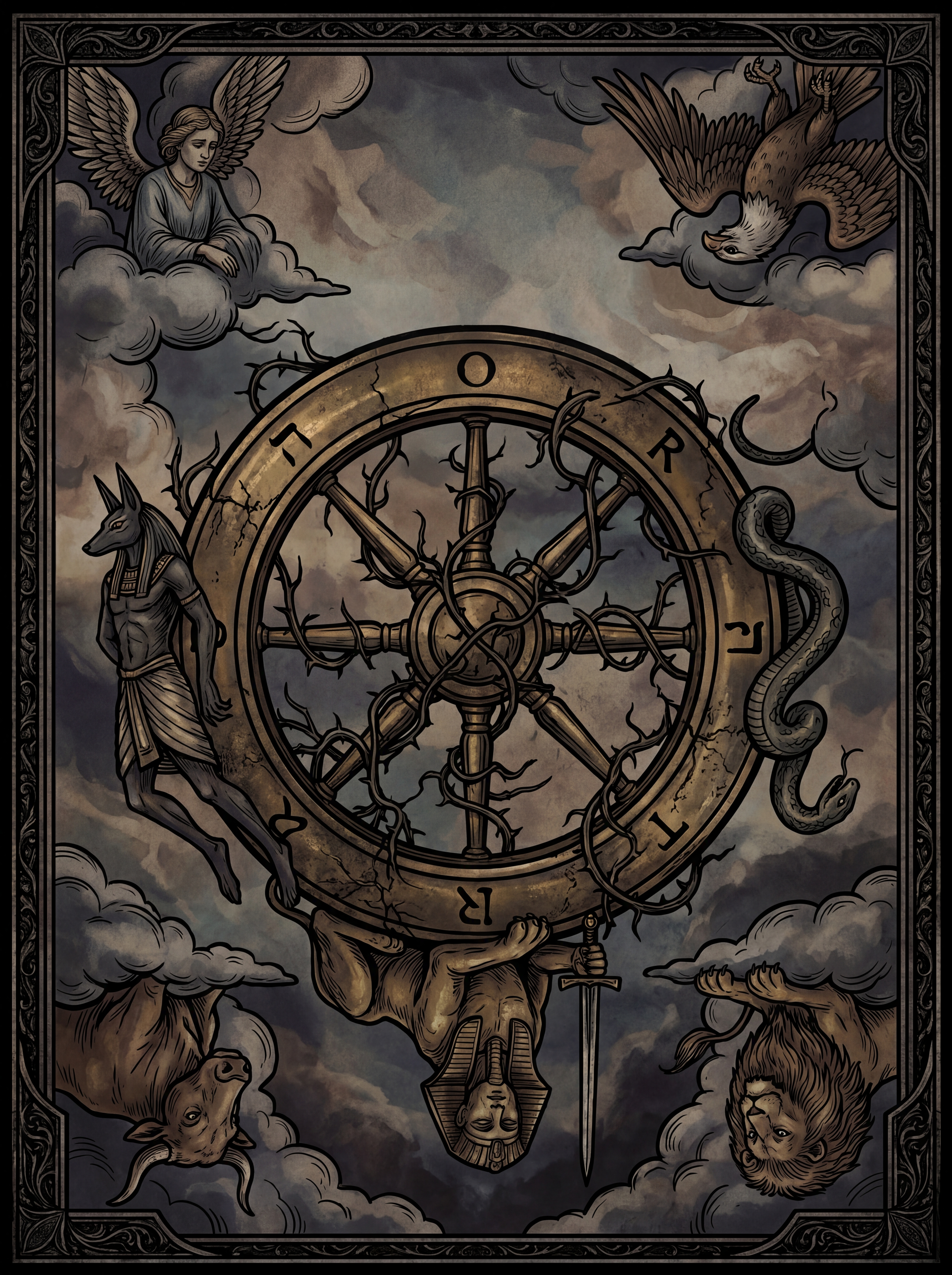 A Roda da Fortuna no Tarot — significado no amor, carreira e conselho — reversed