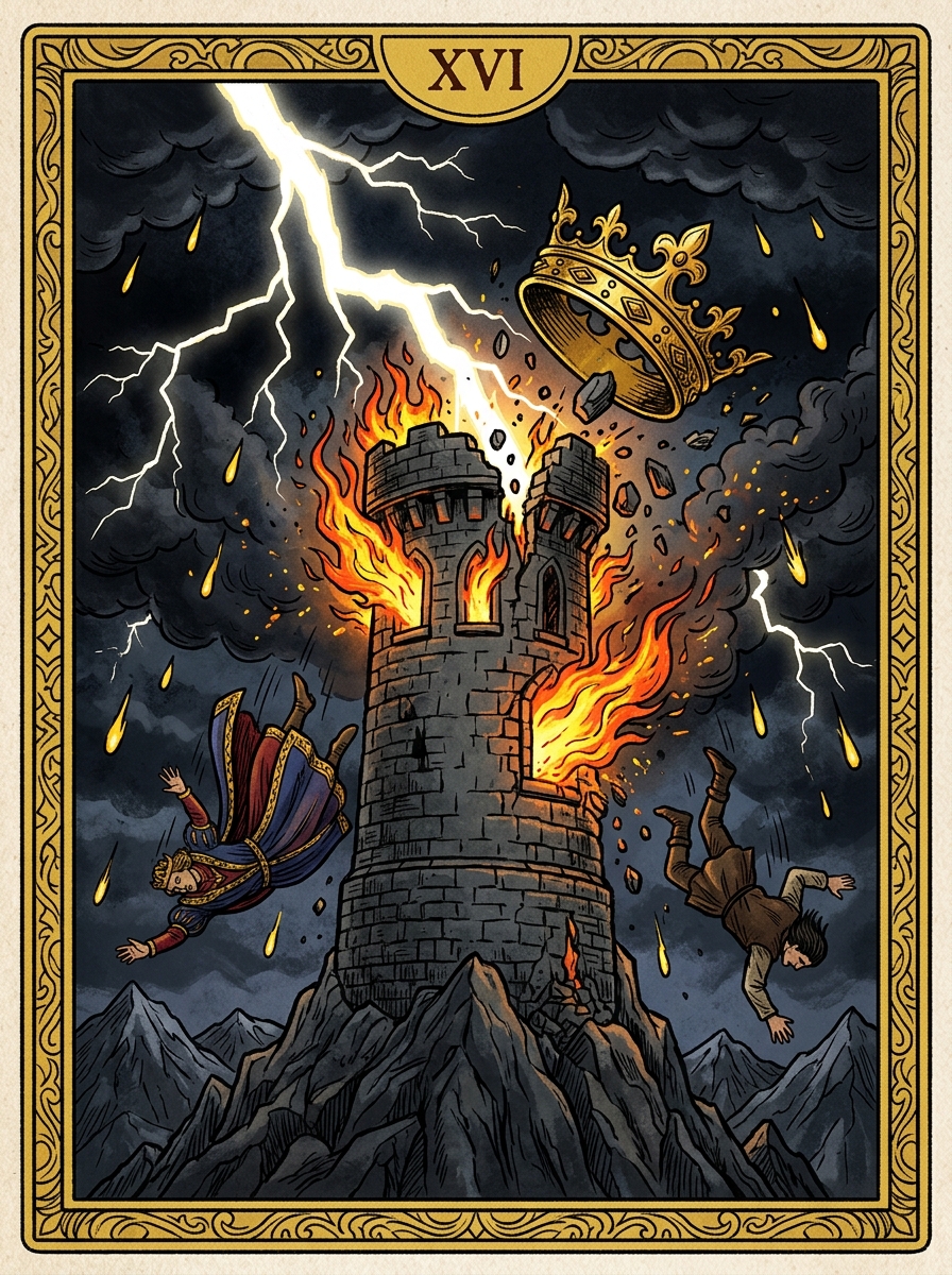 A Torre no Tarot — significado no amor, carreira e conselho