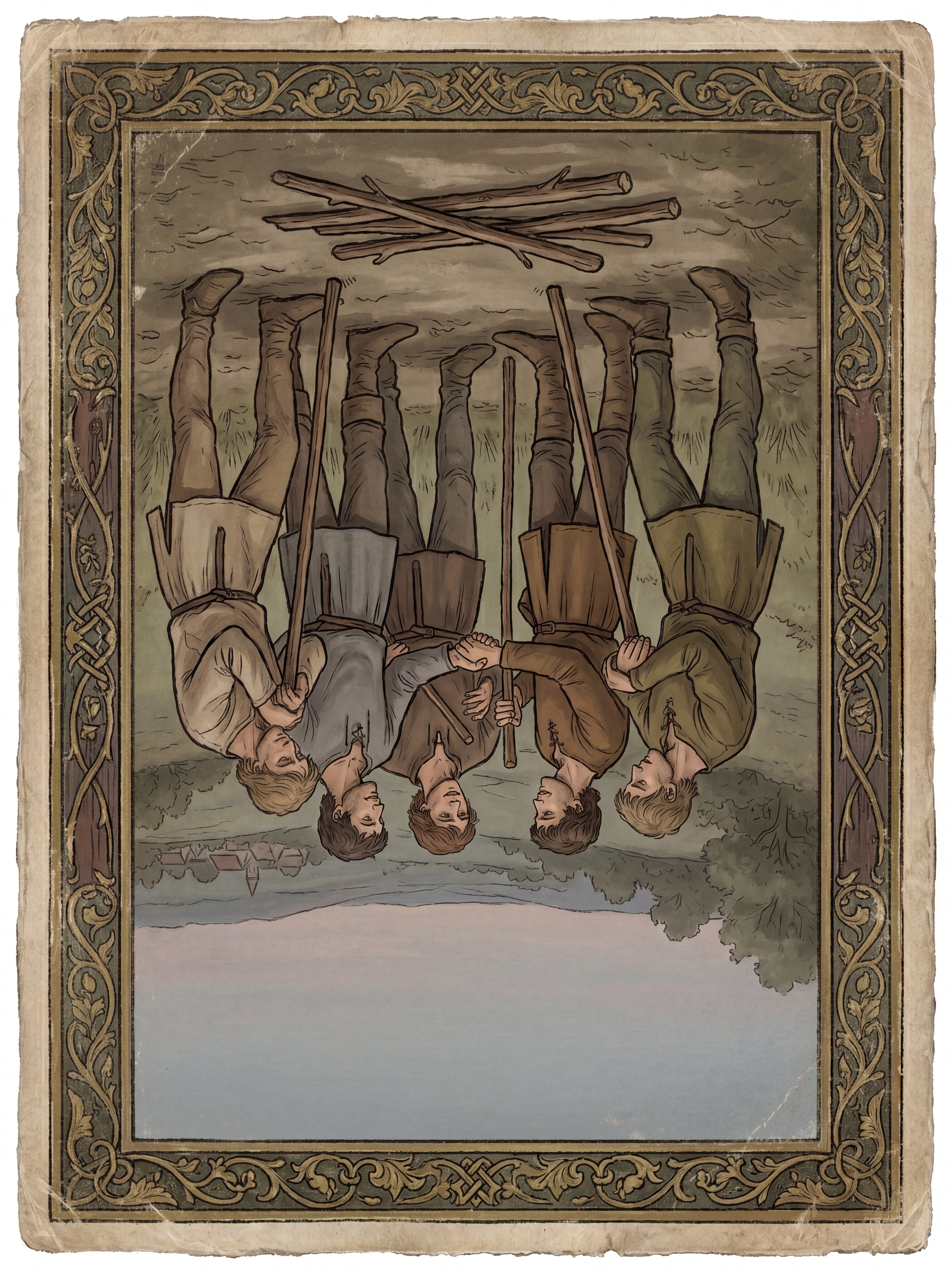 Cinco de Paus no Tarot — significado no amor, carreira e conselho — reversed