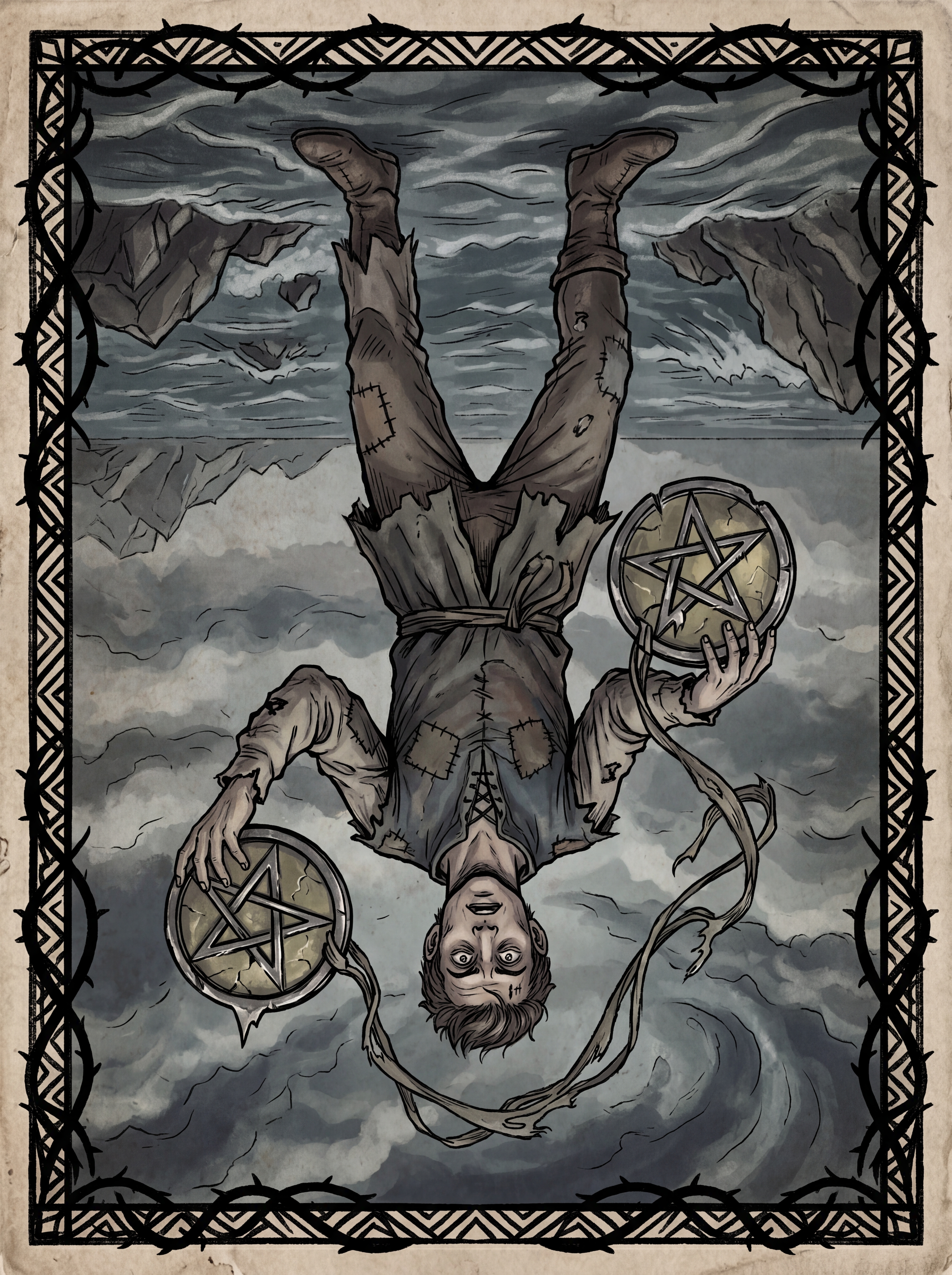 Dois de Ouros no Tarot — significado no amor, carreira e conselho — reversed