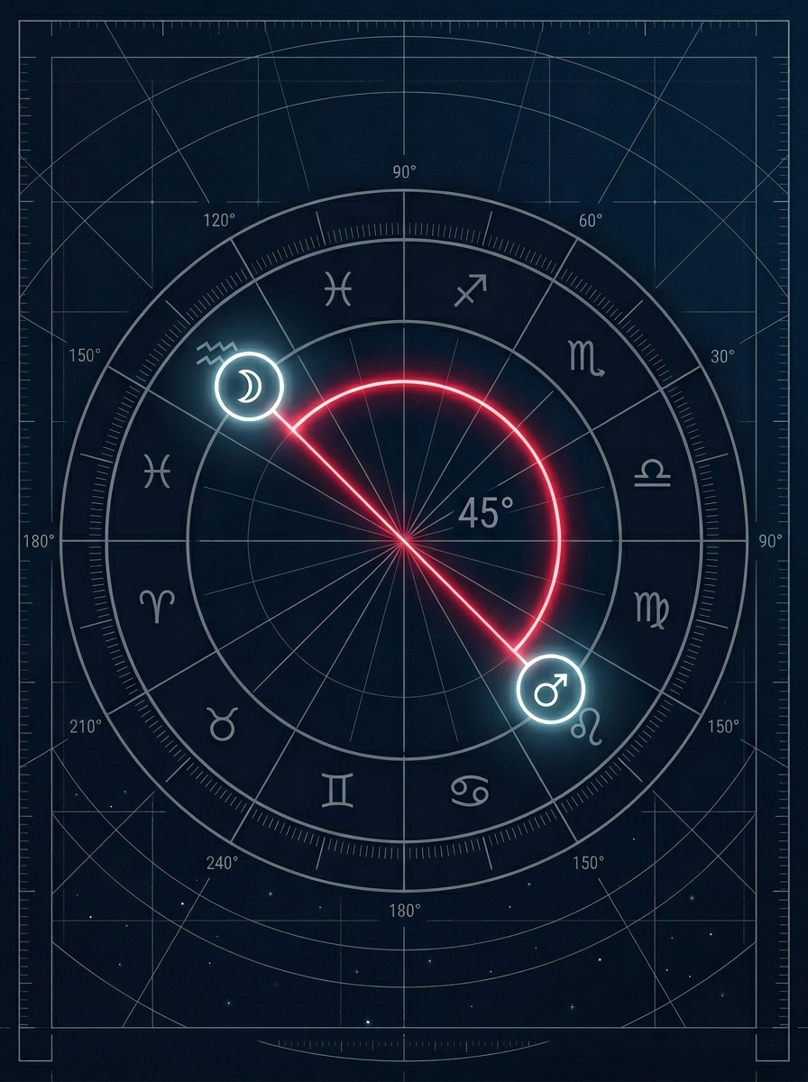 Semi-quadratura (45°) — diagram