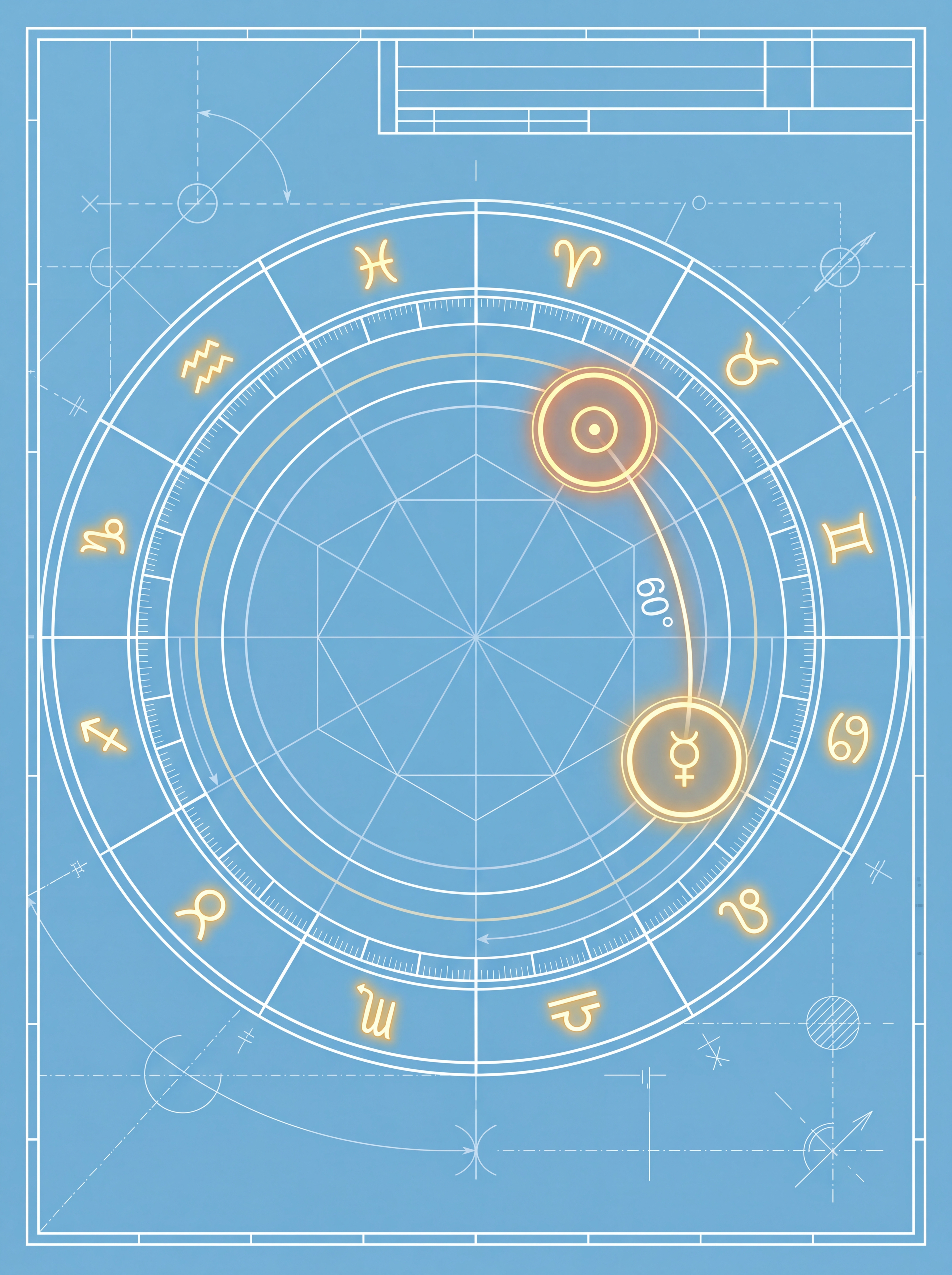 Sextil (60°) — diagram